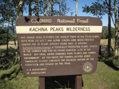 Climbing Humphreys Peak
Sign explains the delicate nature of the alpine zone's flora
Photo by Low Rider
