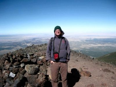 Climbing Humphreys Peak
Lowrider at the sumitt! looking northeast...
9-09
