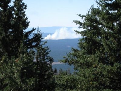 Climbing Humphreys Peak
'Controlled burn' in the background.
