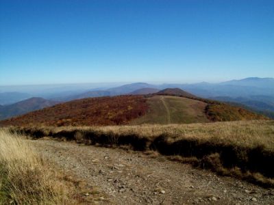  view from Big Bald 10-15-2008
Little Bald, Flattop, No Business Knob, Unaka, Iron Mountains and Roan Mountain in the distance
