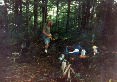 Bluff Mountain Camp
on summit of Bluff Mtn. 
Taken by RAT 1990
