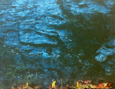 Buckeye Falls
Old early 1980's photo of Rat standing on the ledge beneath the giant cliff face...
