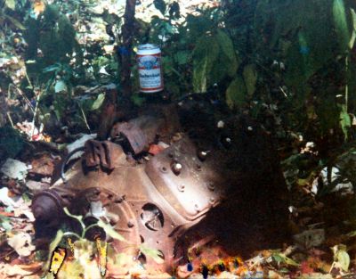 Old motor in Clarks Creek
Taken on one  of our many trips to Buckeye Falls.
Photo by Rat, sometime in the late 1980's...
