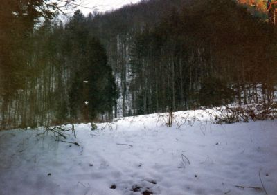 Snow Trek In Rocky Fork
...Near Wilson Knob.
Photo by Rat, 198?
