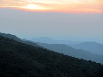 View From Grassy Ridge Trail
Sunset on Roan Mountain
Photo by RAT 
7-11-2010
