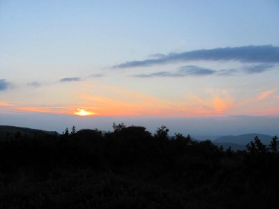 View From Grassy Ridge Trail
Sunset on Roan Mountain
Photo by RAT 
7-11-2010
