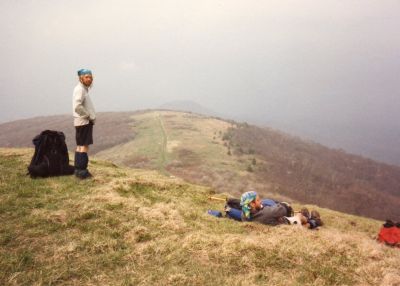 Storm Brewing on Big Bald
'Boulderman' and 'Strolling Bones' on summit of Big Bald as rain approaches...
photo by Dr. Faustus
