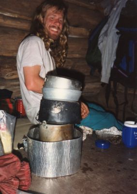 Bol'Dar in shelter
creative cooking method
