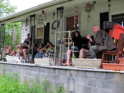 Hoppy and Birdy's front porch
Trail Days, 2010
photo by Rat
