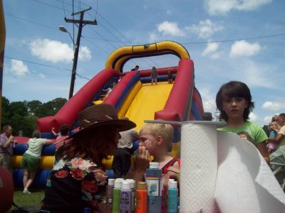 Face painting in the park 
