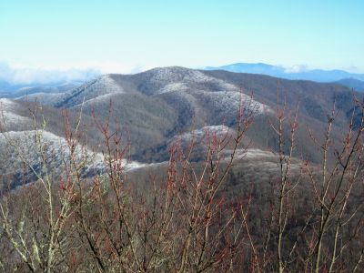 View From Middle Spring Ridge
aka, 'Buzzard Rock', 
Looking toward Wilson Knob on Rich Mountain,
Middle Spring Ridge Trail,
December 17, 2011
