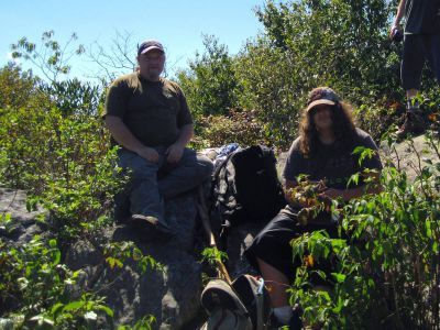 Rat and Tyler
...snack break at the 'Big Rock'/Big Butte.
Coldspring Mountain,
9-4-2010

