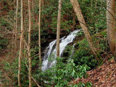 Middle Simmons Branch Falls
Upper tier of middle falls.
Rich Mountain, 
12-26-2015
