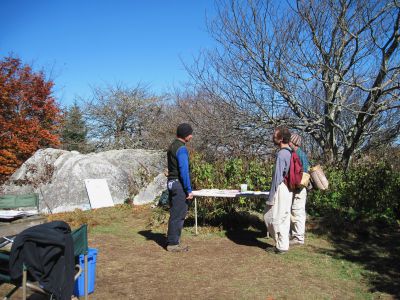 The Big Bald Banding Station
monitoring bird migration patterns...
Big Stamp, 10-16-2010

