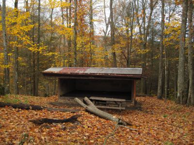 Cherry Gap Shelter
Unaka Mountain,
October, 2010
