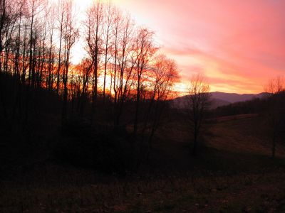 Sunset
Devils Fork Gap...
Viking Mountain in the distance.
November, 2010
