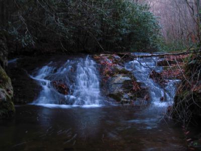 Longarm Branch
Lower Falls at twilight,
November, 2010

