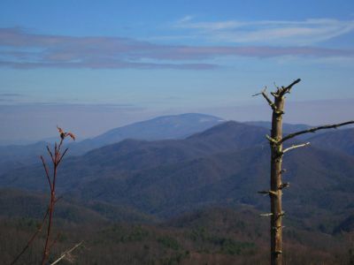 View From Whitehouse Mountain 
Unaka Mountain ('Beauty Spot' covered in snow) in the distance.
Rocky Fork
December, 2010
