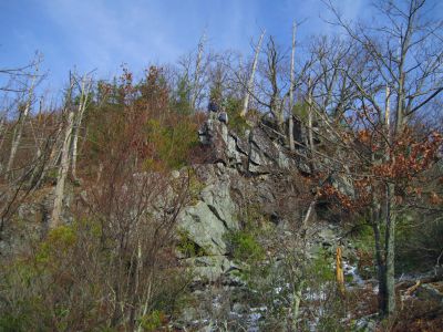 Whitehouse Mountain Cliffs
Group Photo on rock ledge...
Rat, Dan-o and Melissa
Rocky Fork Area,
December, 2010
