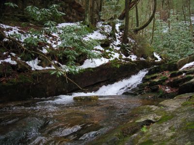 Rock Chute
cascades just above Margarette Falls,
1-20-2011
