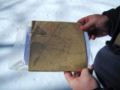 Map Study
Rat Patrol checks his map,
Devil's Creek Gap,
1-29-2011
