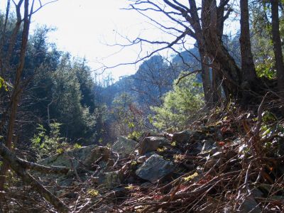 Rocky, Cliff-Like Ridgeline
Above Lower Devils Creek,
2-6-2011
