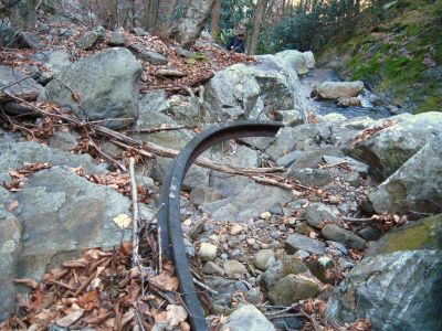 Devils Creek
Remnants of old railroad track in Lower Devils Creek,
2-6-2011
