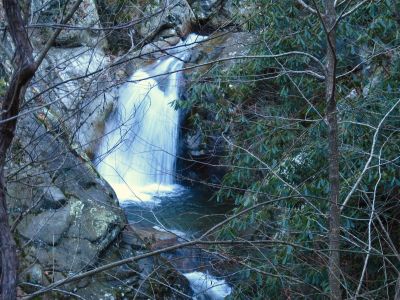 Waterfall
Top set of falls (zoomed in from a distance).
Lower Devils Creek,
2-6-2011
