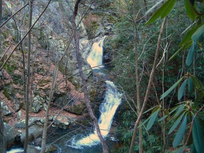 Double-Set of Waterfalls
Lower Devils Creek,
2-6-2011
