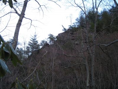 Rock Cliffs
Lower Devils Creek,
2-6-2011
