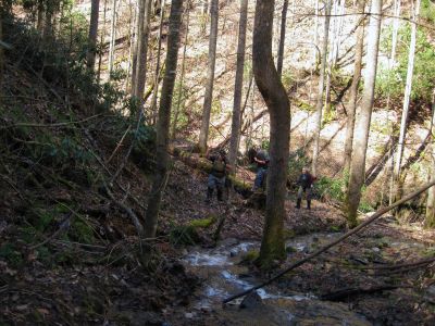 The Expedition
...starting up the Buckeye Hollow to Buckeye Falls,
2-26-2011
