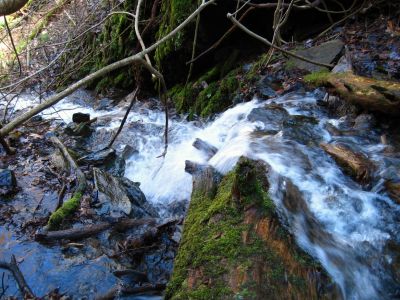 Buckeye Falls Trail
cascade near the falls,
2-26-2011
