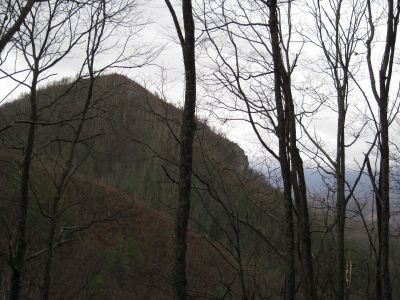 Whitehouse Mountain
profile, as seen from the 'high road' on the Rocky Fork Trail, 
3-5-11
