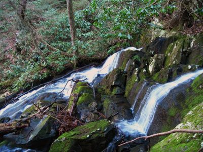 Jones Branch Falls
Side view of falls,
3-19-2011

