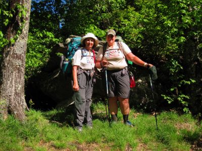 Hendo and Hendo's Mom
At High Rocks, NC.  during there Thru-Hike,
5-24-2014
