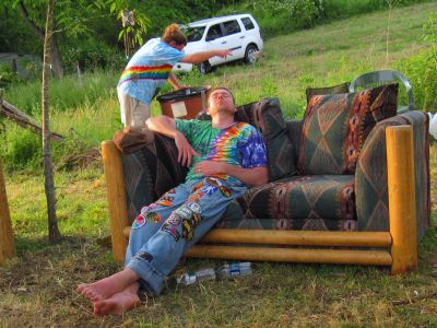 Post-Wedding Festivities
Gorp Inspector takes a nap while Low Rider cleans up.
5-21-2011
