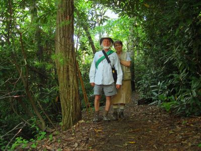Don and Charlotte from Asheville
On the Appalachian Trail,
Flint Mountain, 9-7-2013
