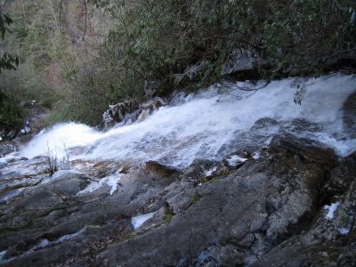 Red Fork Falls
Top of the 100-foot waterfalls on Unaka Mnt.
January, 2010
