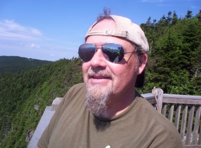 Roan Mountain Bluff
'Rat Patrol' on the observation deck, wearing his Wizard sunglasses...
