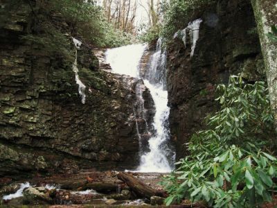 Rock Creek Falls
Upper Rock Creek Falls, a 50-foot waterfall on Unaka Mountain, January 2010
