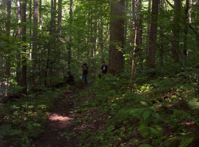 Trail Maintenance
the trail crew taking a break after cutting weeds out of the trail all day
