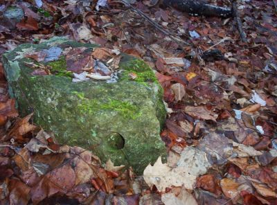 Trail to Devil's Fork Falls
Rock with a hole in it,
11-09
