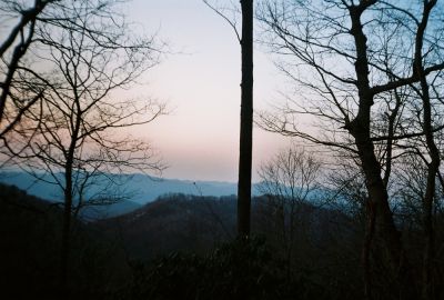The 'Shinbone Ridge' 
Looking down upon the 'Shinbone Ridge' in the twilight near Indian Grave Gap
