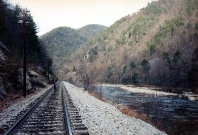 Railroad Tracks Leaving Lost Cove
Photo by RAT sometime in late 80`s
