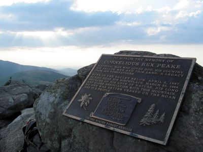 Plaque on Grassy Ridge
Roan Mountain
Photo by RAT 
7-11-2010

