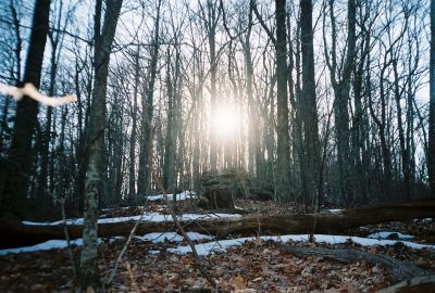sun setting on ridges near Spivey Gap
