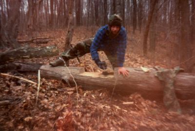 Trail Maintenance
...cutting a step in a log on the AT near Big Bald, 1993 (?)
