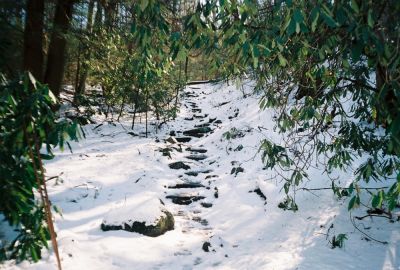 Rock Stairway with Snow
The rock steps on the AT in the Spivey Gap area
 March - 2009
