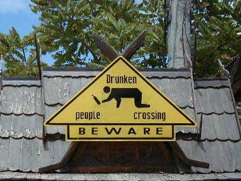 caution
drunk crossing
