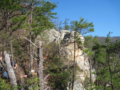 View of Overlook Rocks
...from another one of the overlook cliff-rocks,
3-19-10
